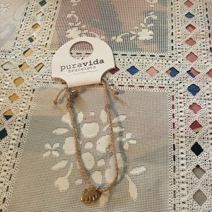 Pure Aveda palm leaf charm bracelet